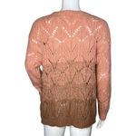Heartloom  Sweater Womens Medium Pink Ombre Open Knit Comfy Casual Bohemian‎ Photo 3