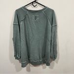 Free People NWT  We The Free Camden Sweatshirt XS Green Horizon Casual Athleisure Photo 6