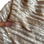 Selfie Leslie NWT! Champagne Gold  Disco Doll Tied Shoulder Sequin Mini Dress Photo 5