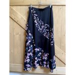 Sandro  Paris Long Floaty Floral Printed Asymmetrical Skirt Size 1 Photo 6