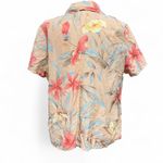 Linden Hill 100% Silk Peach Pink Hawaiian Shirt Women’s Large | coconut girl Photo 2