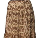 Cache Silk Animal Evening Day Skirt Boho Hippie Lined Drawstring New $138 NWT Photo 1