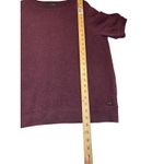 Roots Canada  Burgundy Textured Knit Short Sleeve Sweatshirt Top Comfy Cozy Med Photo 7