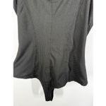 Iris  Women bodysuit black ribbed padded tank bodysuit size medium Photo 5