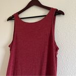 Zyia  Red / Burgundy / Maroon Swirl Low Tie Back Athletic Workout Tank in Small Photo 4