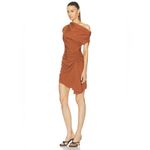 ALC Frank A.L.C Poppy Ruched Off-the-shoulder Mini Dress In Sequoia, Size 6, $498 Photo 4