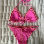 SheIn Pink Smocked Bikini Photo 1
