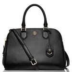 Tory Burch Robinson Pebbled Triple Zip Satchel Photo 0