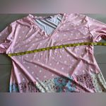 LILY by Firmiana Tunic Top Womens L Large FLORAL PINK Blue POLKA DOT Shirt Photo 10