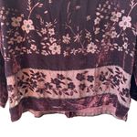 Saks 5th Avenue Vintage Saks Fifth Avenue Purple Burnout Velvet Beaded Jacket Top Size Medium Photo 2