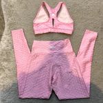 Booty By Brabants  Croco Skin Leggings Sports Bra Matching Set Pink Large Photo 1