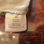 Romeo + Juliet Couture Romeo + Juliet Sage Green and Ivory Pinstripe Jumpsuit Women’s Medium Linen Photo 5