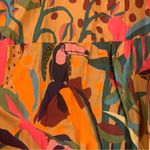 Farm Rio size XL Anthropologie crochet tiger tropical midi dress toucan hawaii Photo 15