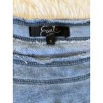 Earl‎ Jeans Womens Blue Owl Embellished Lace Hem Long Sleeve Top Small Photo 2