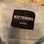 Kittenish  Cropped Top Womens Size M Medium Green Tie Dye Long Sleeves Pullover Photo 4