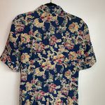 Adrianna Papell Vtg Silk Wrap Maxi Dress Sz 12 Blue Floral Fairy Grunge Academia Photo 9