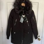 Noize Marly black parka coat vegan faux fur hood x small Size XS Photo 0