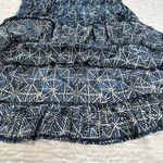 Maje  100% Viscose in Smocking Indigo Patterned With Long Sleeve Dress Photo 9