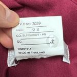 DESSY COLLECTION Cutaway Shoulder Crepe Column Gown Halter Criss Cross Back Sz 0 Red Photo 5