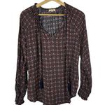 Mason & Belle Boutique  Pink & Blue Printed Long Sleeve Blouse S Photo 0