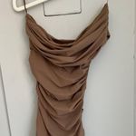Goldsign Tan Ruched Bodysuit Photo 6