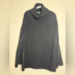 Ralph Lauren  Wool Blend Waffle Knit Poncho Shawl One Size Photo 2