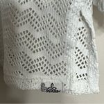 prAna  Luiza Swimsuit Cover-Up Hooded‎ Tunic White Chevron Pocket Size Small Photo 4