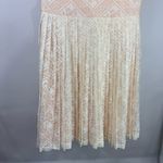 Doe & Rae Elegant Cream Lace Pleaded Dress Size Small Photo 4