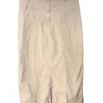 VTG Of Khakis Long Chino Skirt Maxi Slit Minimalist Khaki Tan Large Y2K Photo 0