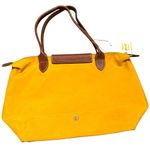 Longchamp MUSTARD YELLOW AND BROWN LEATHER SHOULDER BAG Photo 3