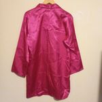 Vintage Forever Young Satin SleepShirt-Medium-Hot Pink-Long Sleeve-80s-Gown Photo 4