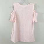 Rebecca Taylor  Ballet Pink Cold Shoulder Linen Top Photo 4