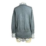 Brochu Walker Layered Wool Cashmere Sweater Dark Charccoal Leopard Print Size XS Photo 5