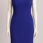 Teri Jon Rickie Freeman Royal Blue Embellished Shoulder Sheath Dress – Size 8 Photo 0