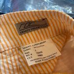 Striped orange and white Women's Shorts Size 2 Photo 2