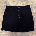 Wilfred Free  High Waist Black Button Shorts Photo 0