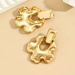 Earrings Punk Flower 18K Gold Plated Photo 2