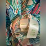 Lilly Pulitzer Lily Pulitzer Tropical Blue and Pink off the shoulder top Photo 4