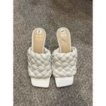 Marc Fisher IVORY Women's Dakina Puffy Square Toe Stiletto Slide US 7 Photo 4