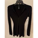 SKIMS  Soft Lounge Henley Romper - Onyx Black - Size Small Photo 3