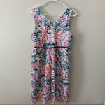 Motherhood Maternity  Floral Lace Belted Jacquard VNeck Dress Photo 5