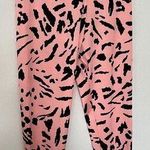 Unisex Pink Rave Festival Y2K Stretchy Skinny Leg Leggings Peach Animal Print Photo 0