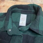 FORNIA Green Black Plaid Heavy Flannel Boyfriend Shajacket Shirt Jacket Sz L Size L Photo 4