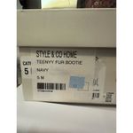 Style & Co . Women's Blue Ankle Booties Size 5 Faux Fur Lined Casual Photo 9