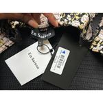 En Saison Black and White Ditsy Floral Dress Size Medium Photo 8