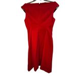 Theory  Red Velvet Sleeveless Off Shoulder Dress - Size 4 Photo 13