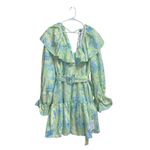 ASOS  Luxe Curve Marble V neck Belted Twill Smock Dress Size 18 NWT‎ Photo 1