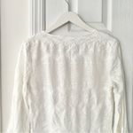 La Blanca  White Embroidered Eyelet V Neck Swim Cover Up Dress Small Bell Sleeves Photo 11