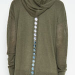 Stitches & Stripes Sweater Beckett Hoodie Olive Green Pullover Thumbholes Small Photo 0