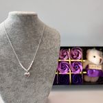 925 silver Heart Chain Necklace Photo 2